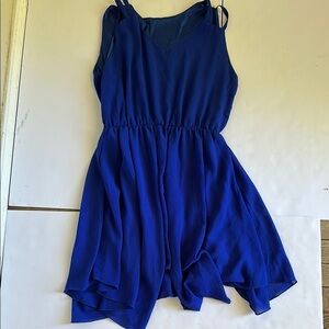Elegant Blue Sleeveless Dress
